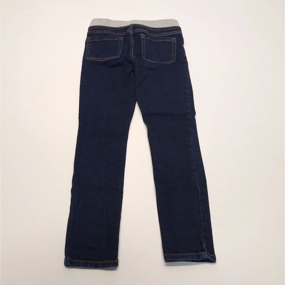 Wonder Nation Girls' M (7-8) Jeggings Denim Style Faux Drawstring Waist